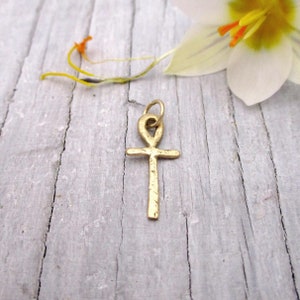 14 Karat Gold Ankh Charm, Key of Life Charm, Eternal Life Charm, Egyptian Hieroglyph