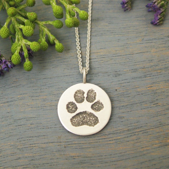 paw print dog necklace