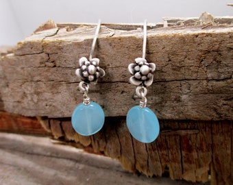 MAID Mini Flower and Turquoise Quartz Earrings, Earrings made for the Netflix Series MAID!
