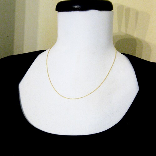 14 Karat 1mm Solid Yellow Gold Cable Chain, Plain Gold Chain, Simple Gold Necklace Chain, shops Plain Gold Chain, Gold Cable Chain for Charms