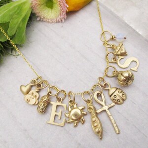 Gold Ladybug Charm, My Little Love Bug Charm in Solid Gold
