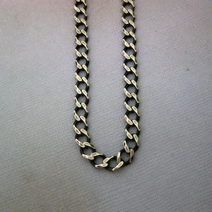 Sterling Silver Oxidized or Shiny 4.7mm Curb Chain, 8.5&quot; to 26&quot; Lengths, Man&#39;s Silver Chain, Necklace for Men, Unisex, Men&#39;s Bracelet