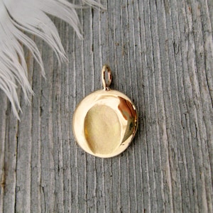 14 Karat Gold Fingerprint Impression Dome Pendant