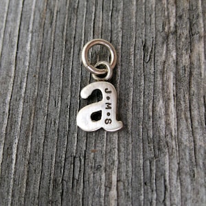 Personalized Baby Lowercase Letter A Initial Charm, Solid Silver or Gold Monogram Charm, Initials Pendant, Name Necklace, Letter Charms