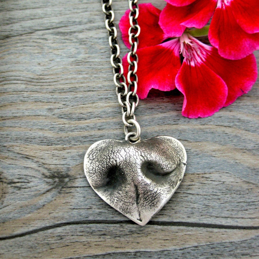 Heart Shaped Dog Nose Pendant Kit, Your Dog's Nose, Dog Memorial