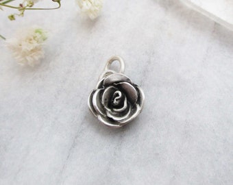 Sterling Silver Rose Charm