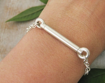 Bracelet pour cendres ou fourrure, Bracelet d’urne à cylindre commémoratif en argent sterling pour cendres, pour hommes ou femmes, bracelet cendres d’animaux