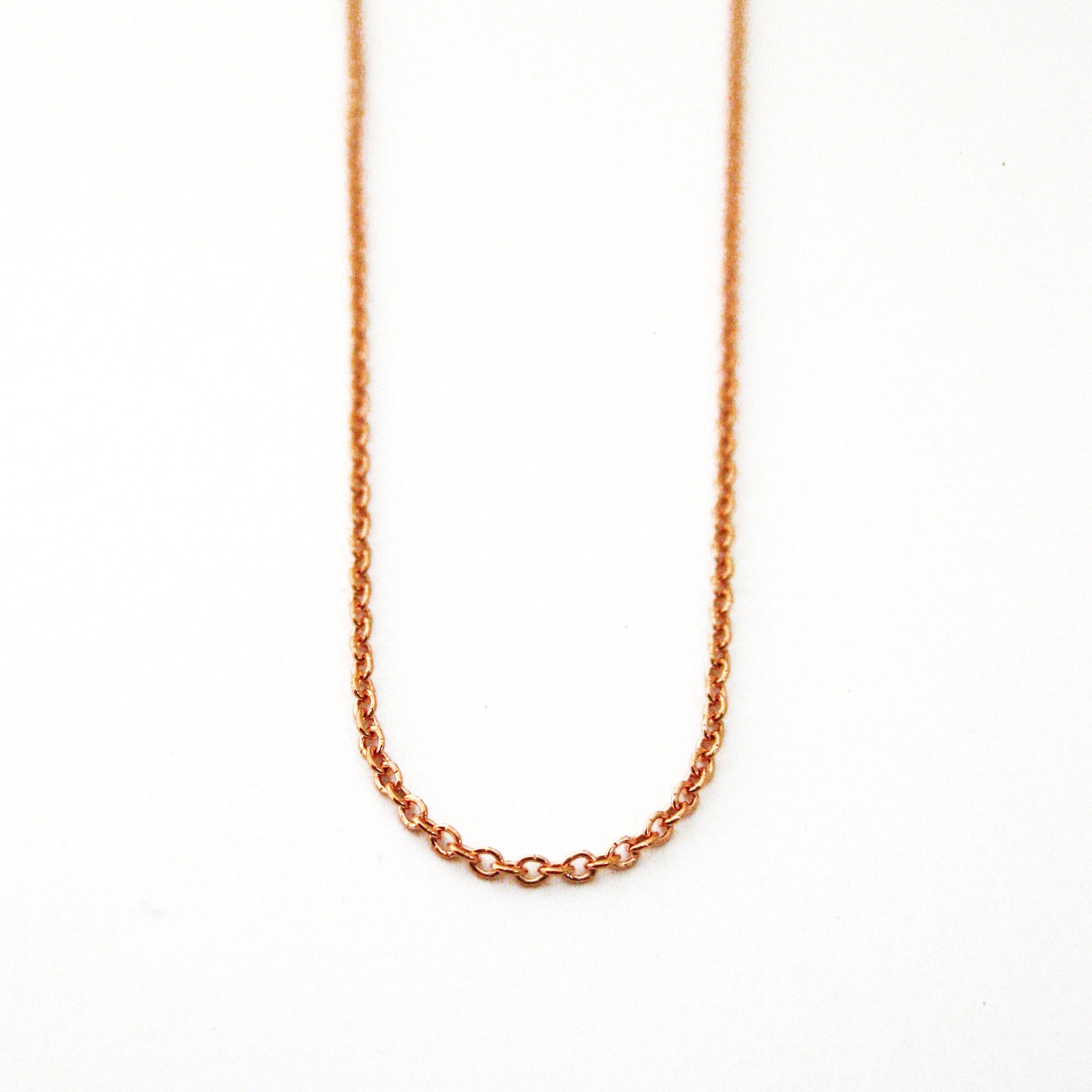 14 Karat Solid Rose Gold 1mm Cable 