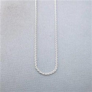 Sterling Silver 1mm Fine Cable Chain with Spring Ring Closure