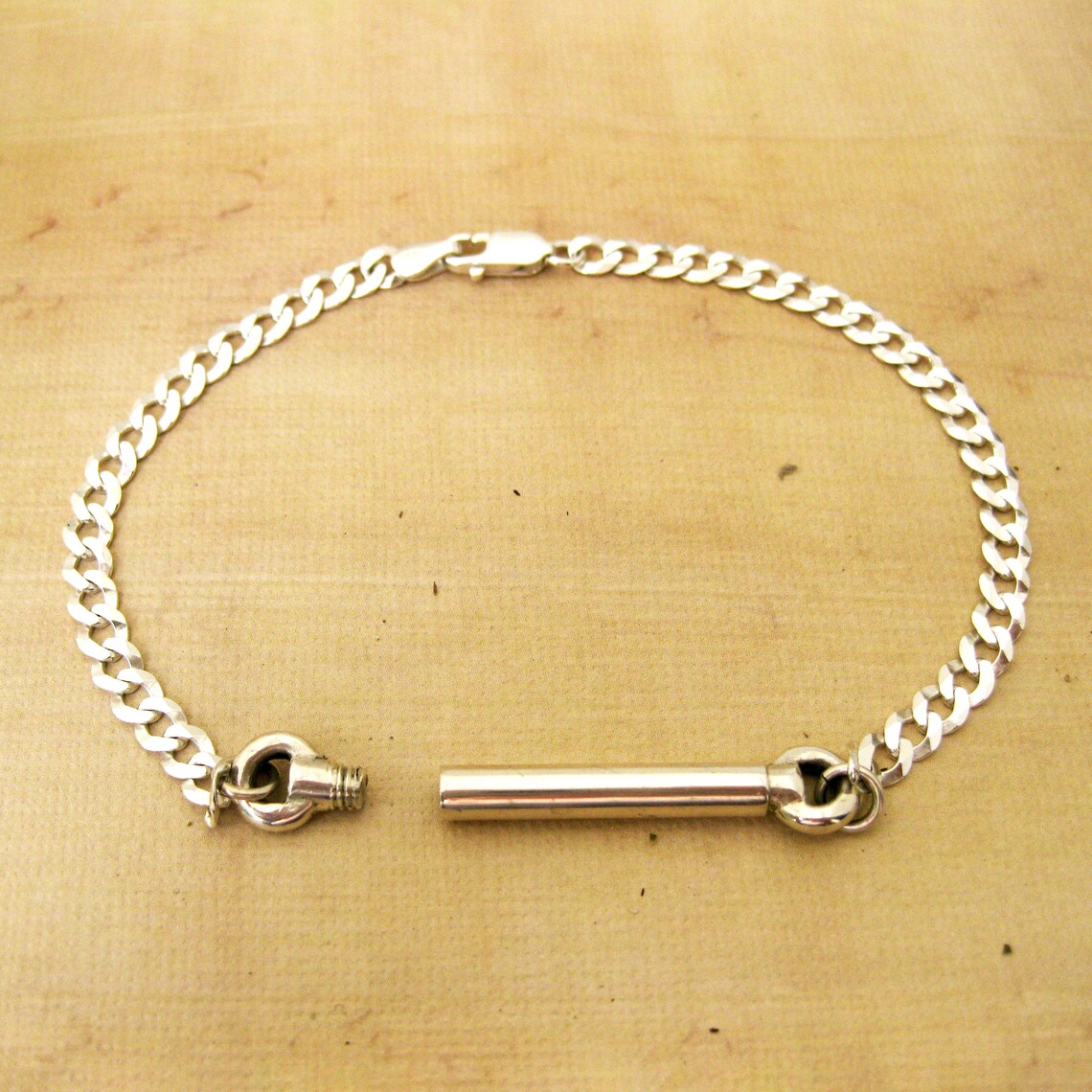 Men's Cremation Ashes Bracelet Sterling Silver Memorial Etsy