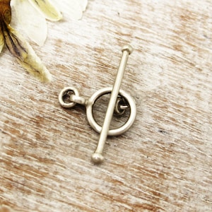 Sterling Silver Toggle Clasp or T-Clasp for Necklaces or Bracelets