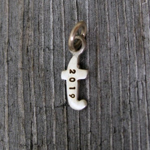 Personalized Baby Lowercase Letter T Initial Charm, Solid Silver or Gold Monogram Charm, Initials Pendant, Name Necklace, Letter Charms