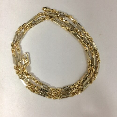 14K Solid Gold Italian Milano Rope 