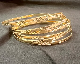18k gold 7 2024 day bangle bracelets