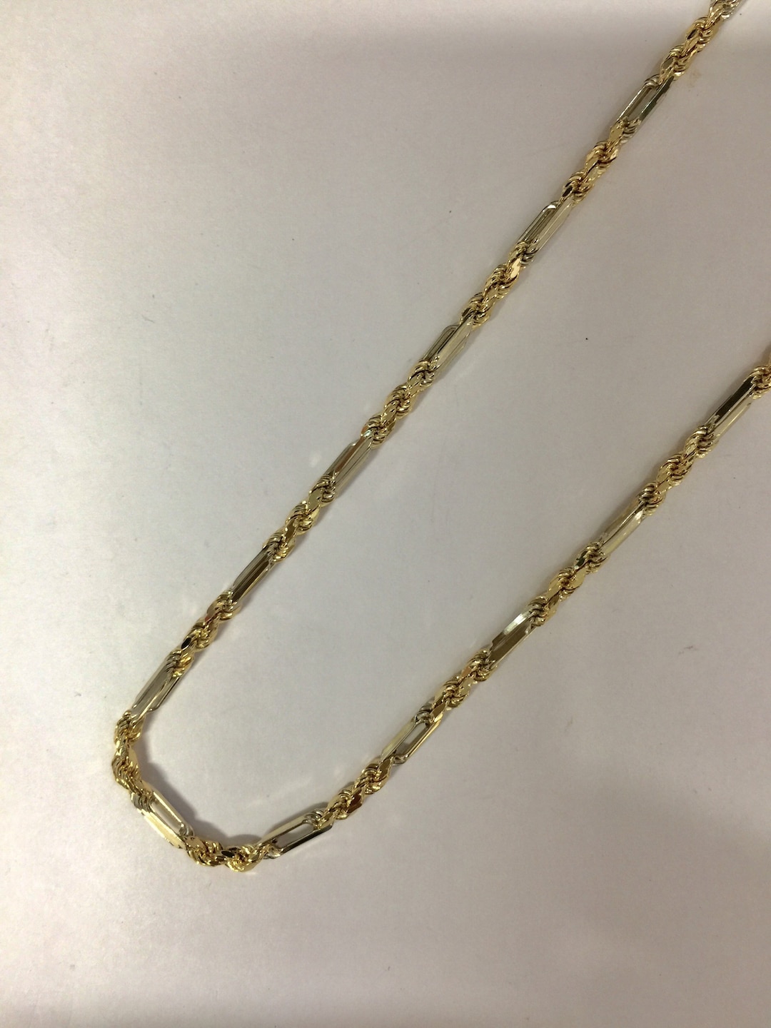 14K Solid Gold Italian Milano Rope Chain Necklace 22 - Etsy