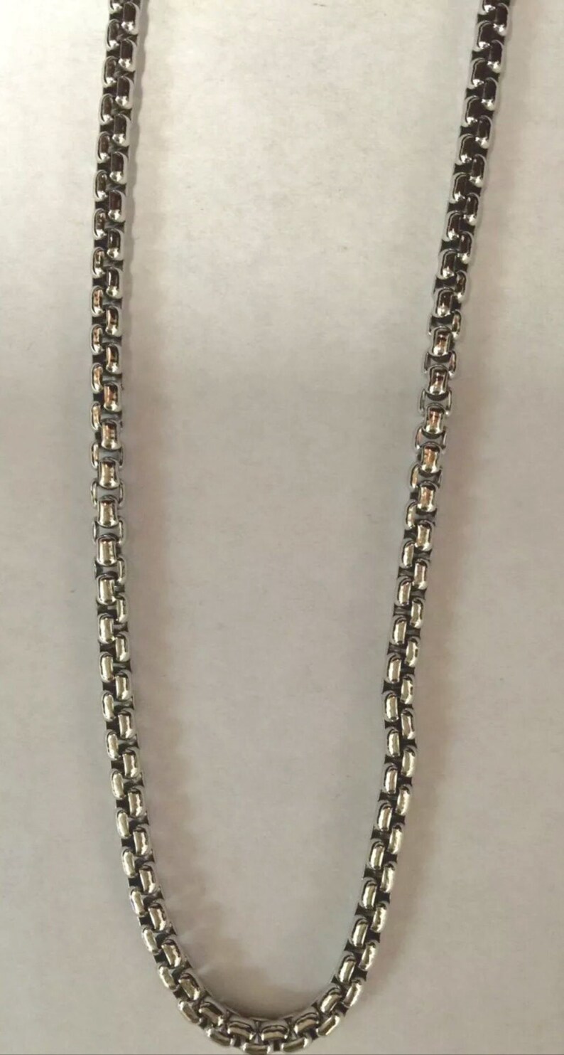 Sterling silver 925 rhodium David Yurman chain necklace 24