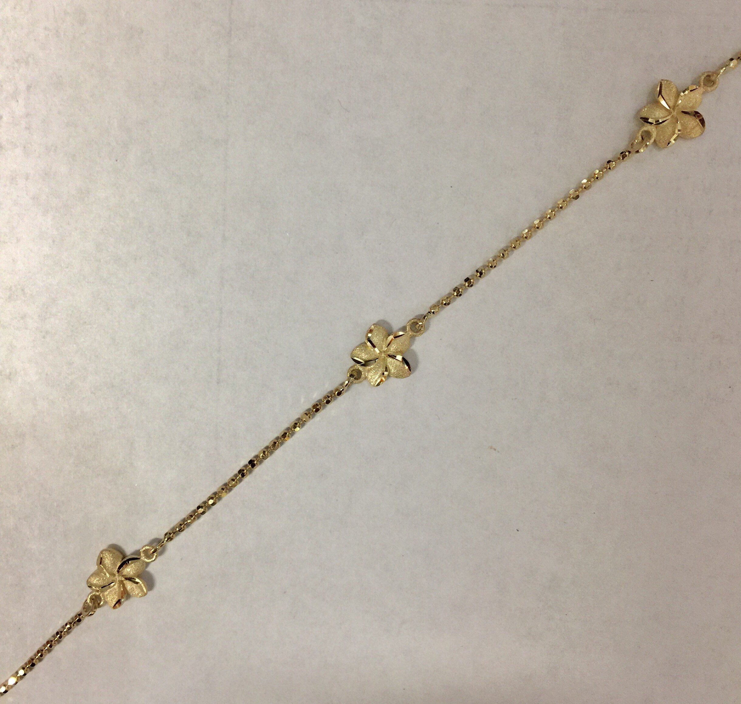 Plumeria bracelet in outlet 14k yellow gold