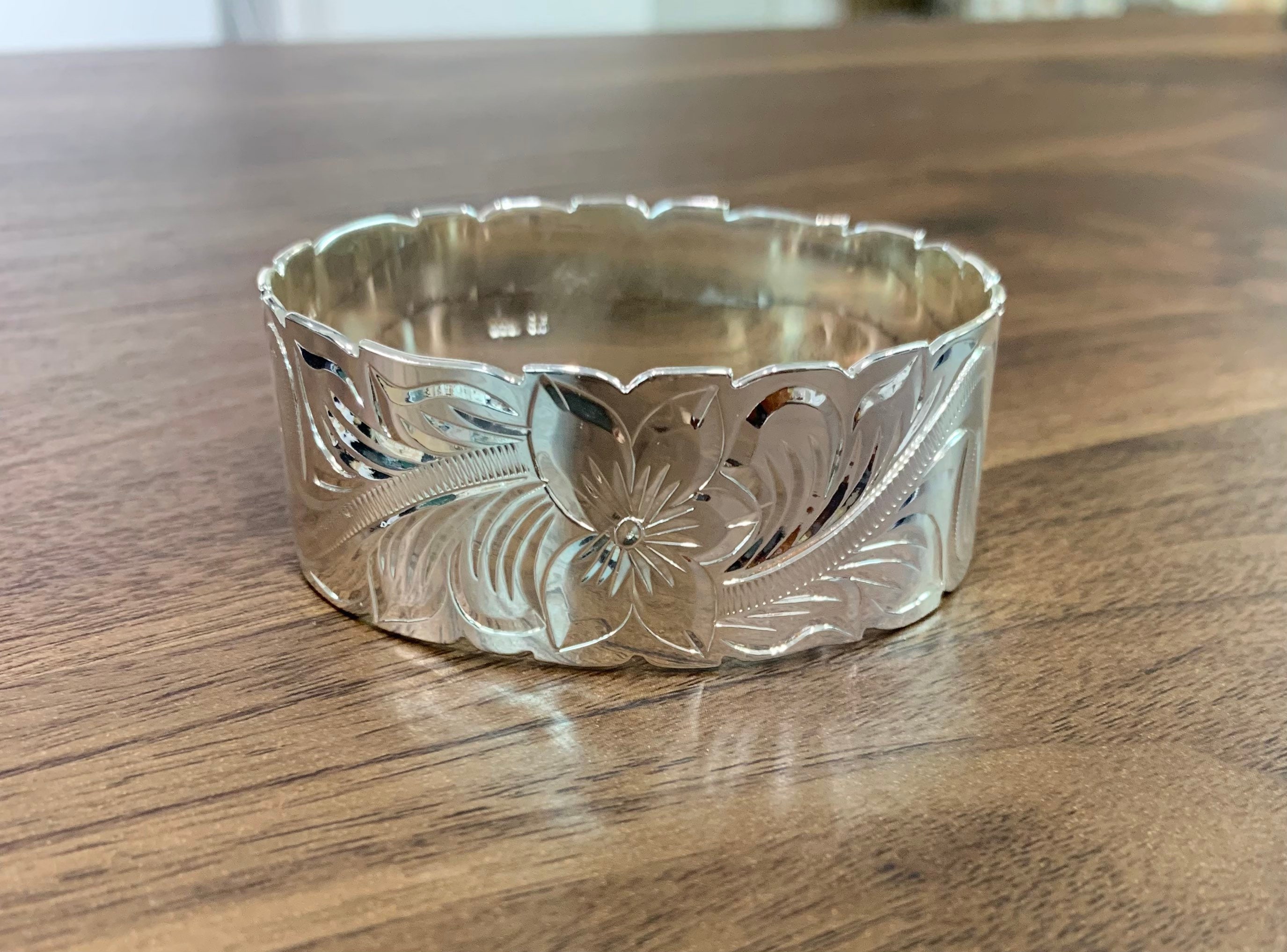 Plumeria on sale bangle bracelet