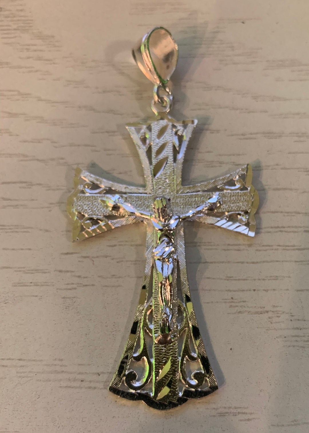 Sterling Silver 925 Crucifix Jesus Cross Pendant - Etsy