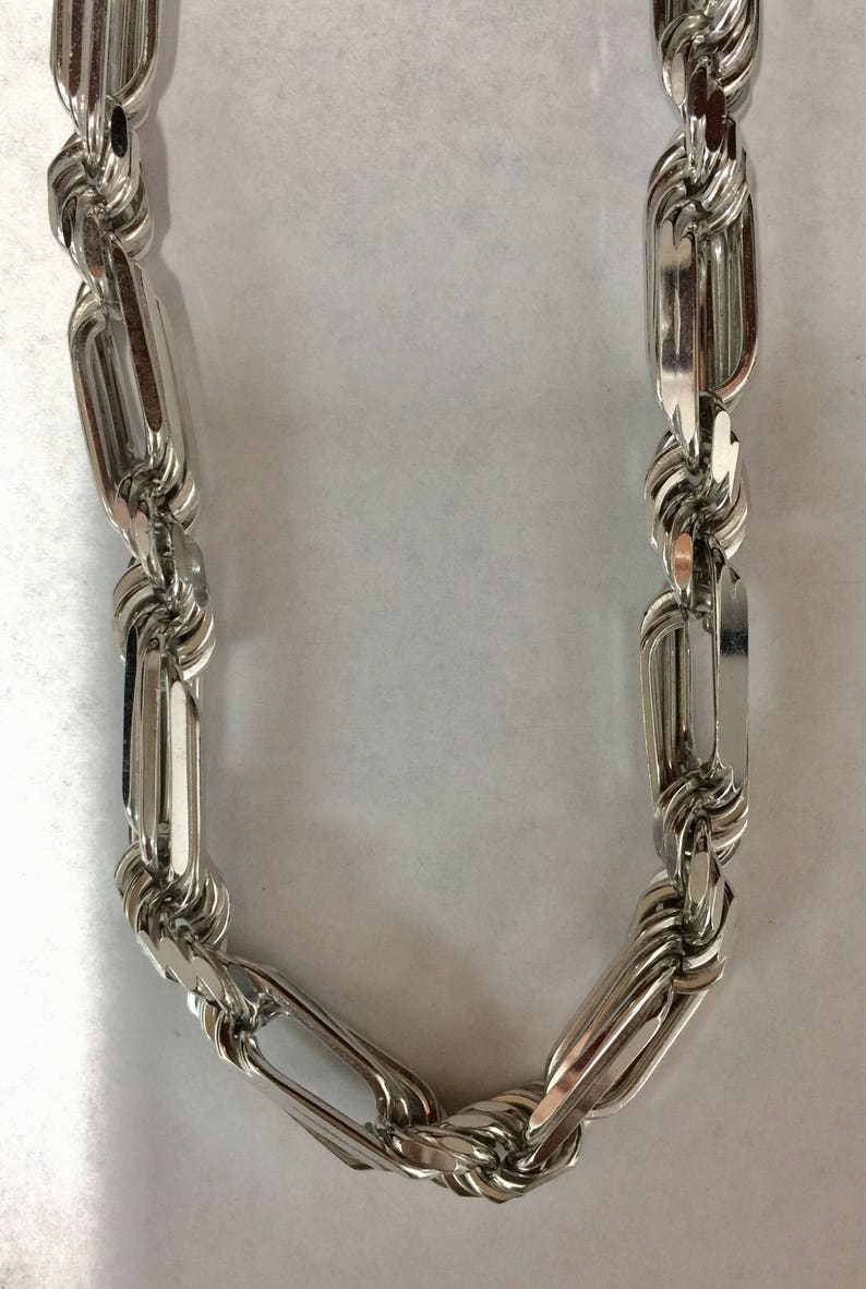 Sterling silver 925 Rhodium MILANO Rope Chain mens chain ...