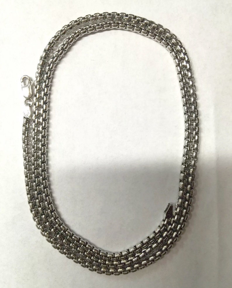 Sterling silver 925 rhodium David Yurman chain necklace 24