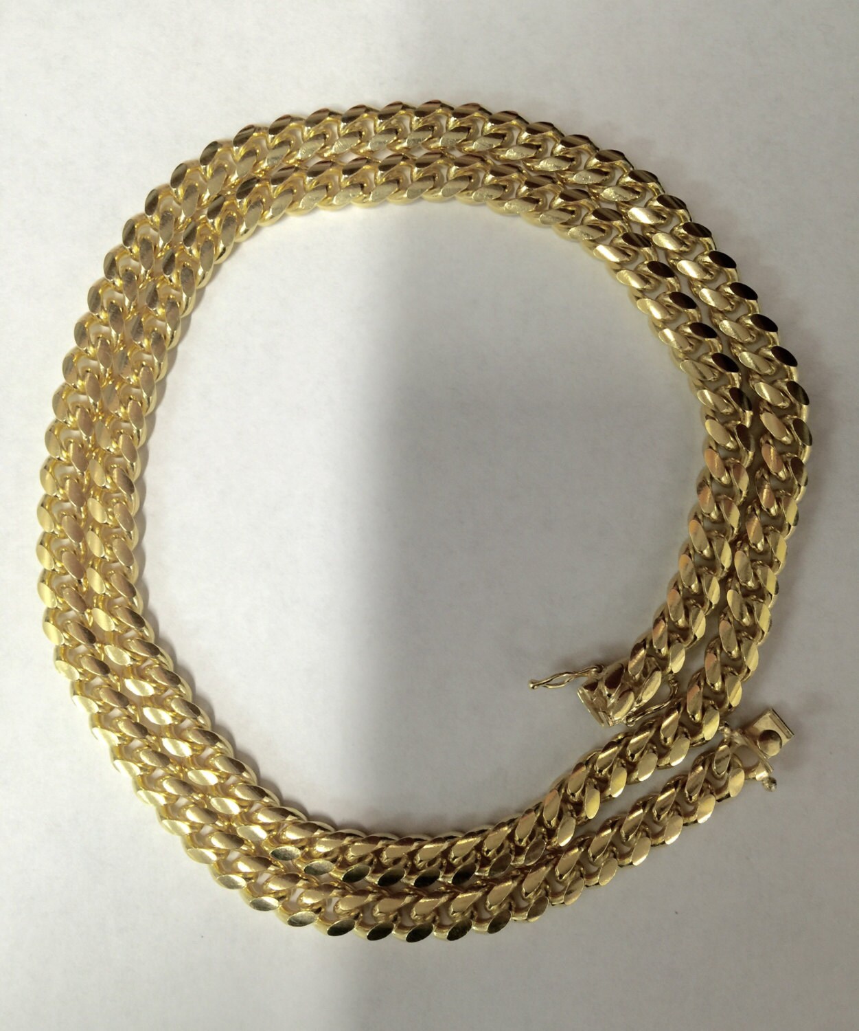 Sterling Silver Gold Plated Miami Cuban 