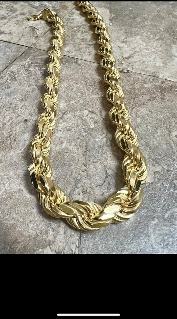 Sterling silver gold plated rope chain outlet
