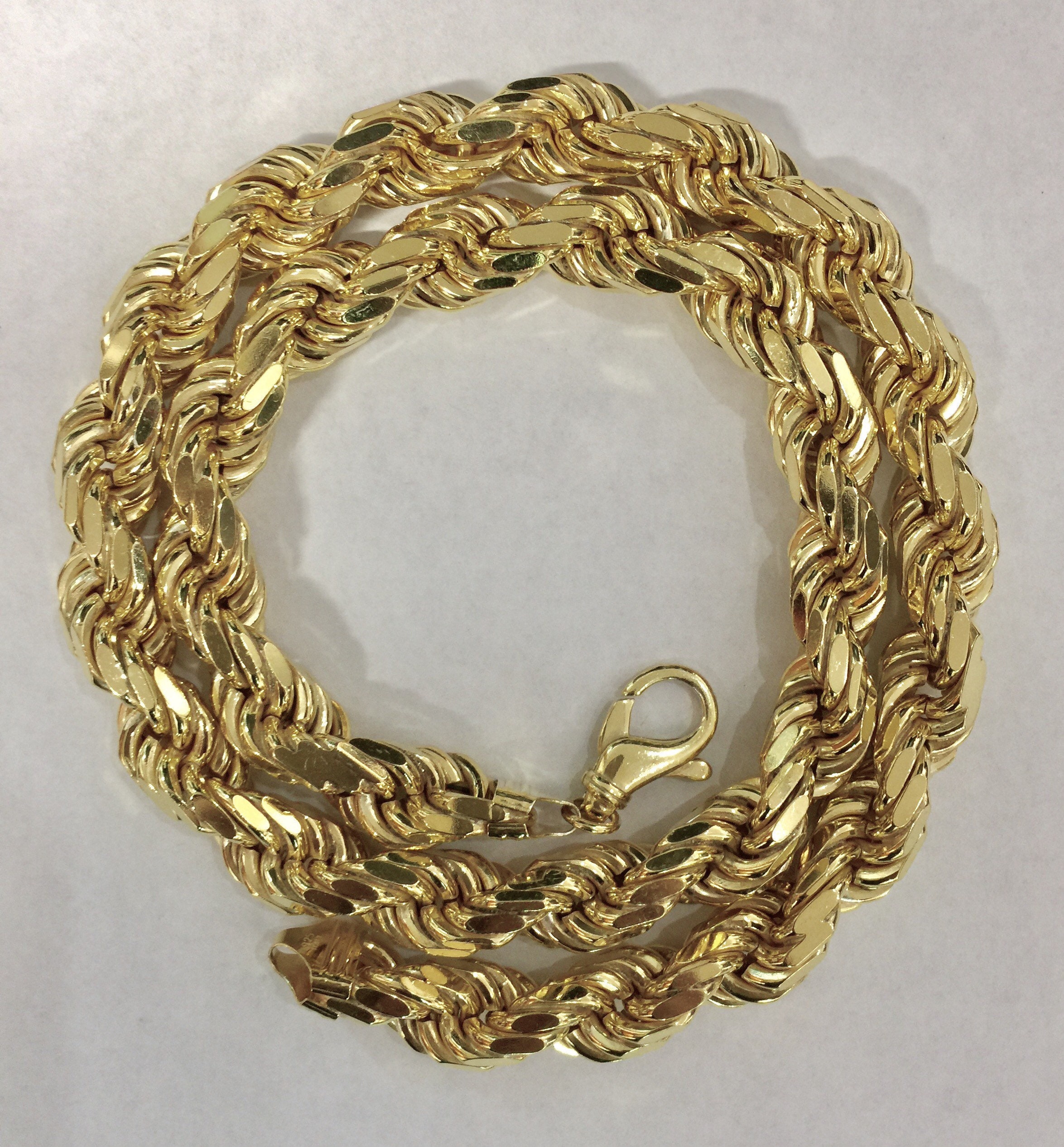 Sterling Silver Gold Plated Diamond Cut 