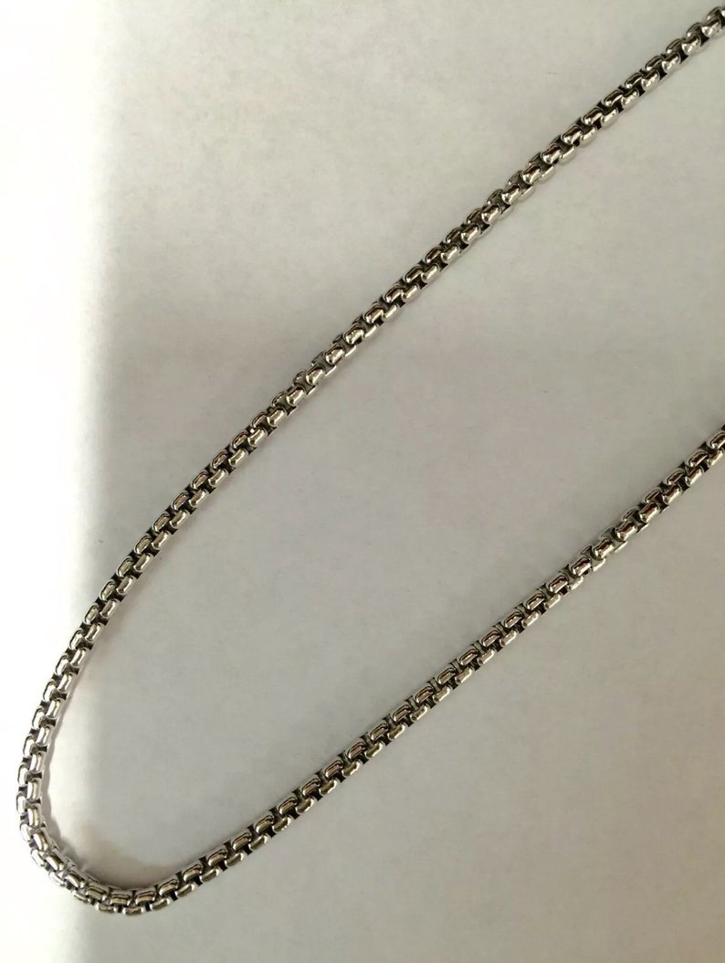 Sterling silver 925 rhodium David Yurman chain necklace 24