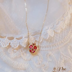 Sailor Moon Necklace • Magical Girl Heart Compact • Pink Anime Necklace • Kawaii Cosplay Jewelry • Angel Wing Heart Pendant • Gift For Her image 9