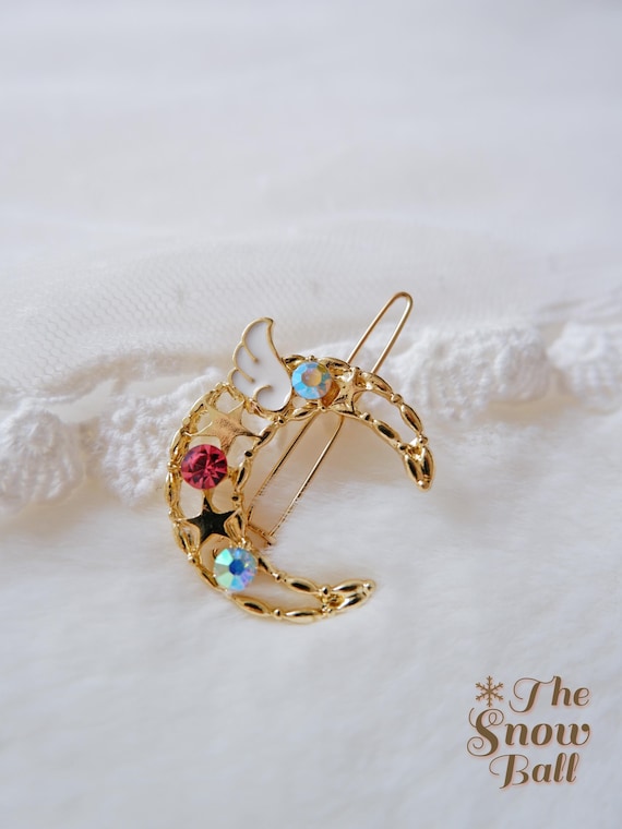 Magic Moon Hair Clip • Anime Kawaii Crescent Moon Clip • Sailor