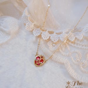 Sailor Moon Necklace • Magical Girl Heart Compact • Pink Anime Necklace • Kawaii Cosplay Jewelry • Angel Wing Heart Pendant • Gift For Her image 8
