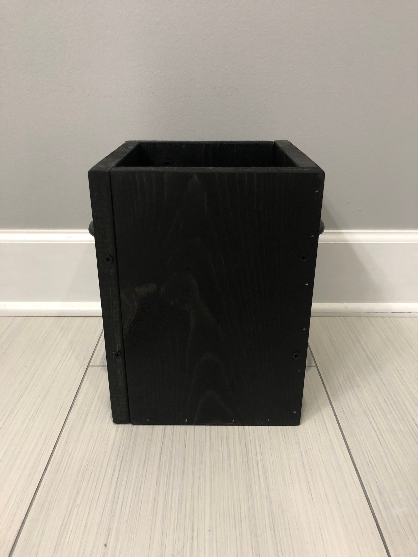 BLACK Rustic Garbage Can Bathroom Trash Can 3 or 4 Gallon | Etsy
