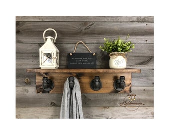 Deep Shelf, Hooks, Coat Rack, Towel Holder, Entryway Storage