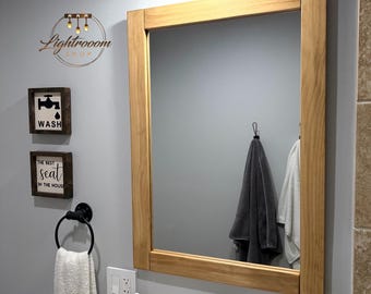 2.5" Frame Mirror, 21 Colors Available, Vanity Rustic Mirror, Farmhouse Style, Industrial Decor, Entryway Wall Mirrors, Bedroom Mirror, Gift