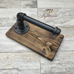 Rustic Industrial Handmade Modern TP Holder, Pipe Bathroom, Modern Look, Workshop, Office, Hand Distressed