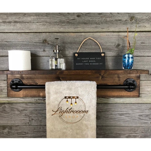 Double Pipe Towel Bar Etsy