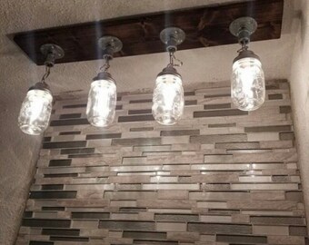 Ceiling Light Fixture, Country-Style Mason Jar Light, Wall Light, Pendant Light, Bathroom Fixture, Rustic, Industrial, Modern Light, Gift