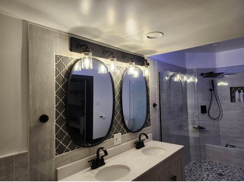 Unique Vanity Light Glass Shade Light Bathroom Fixture Etsy