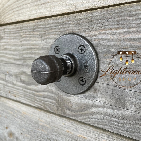 Industrial Modern Handmade Wall Towel/Robe/Coat/Purse Pipe Hook/Hanger/Rack Bathroom/Kitchen/Workshop/Mudroom/Office/Fixture/Gift