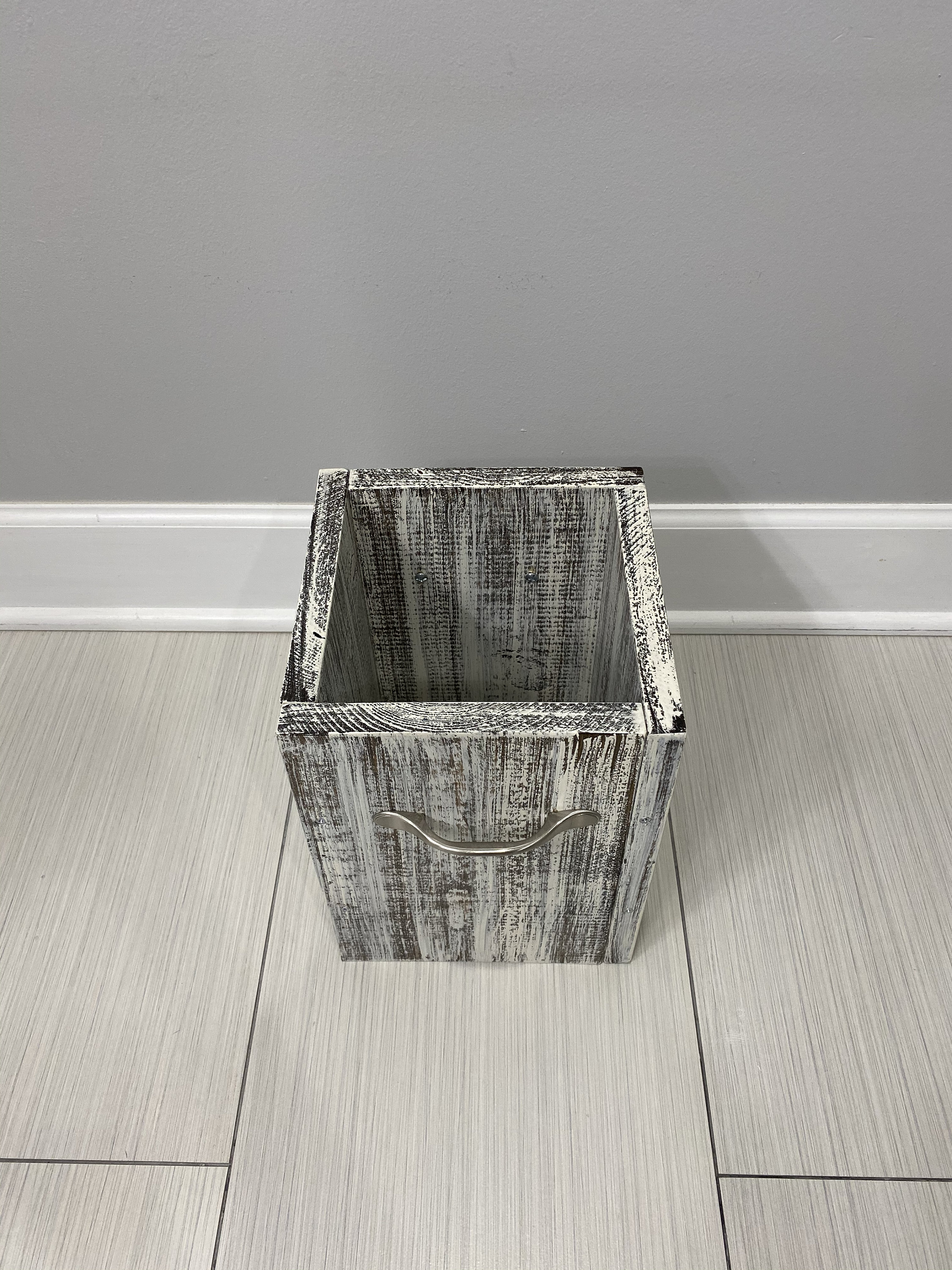 ANTIQUE WHITE Garbage Can Bathroom Trash Can 3 or 4 Gallon | Etsy