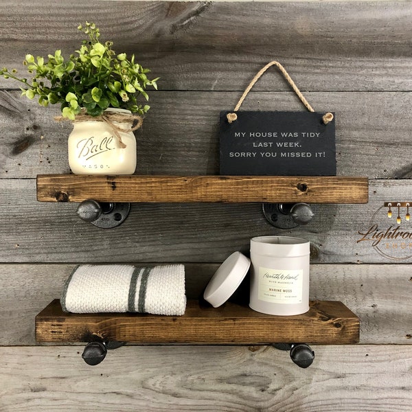 Shelf 3.25"-7.25" DEEP, 1,5"Thick, Rustic Shelf, Industrial Floating Shelf, Floating Shelf, Farmhouse Kitchen Shelf, Bathroom Storage,Unique