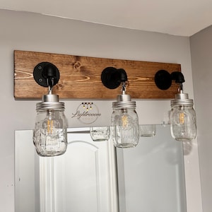 Vanity Light Fixture, 2-3-4-5-6 Country-Style Mason Jar Light,Wall Pendant Light,Bathroom Fixture,Rustic Industrial Handmade Modern Light