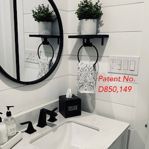 Cast Iron Strap Bathroom Towel Ring Rustic Kitchen Hanger Bath Wall Mount Holder Cast Iron Strap Bathroom Towel Ring Rustic Kitchen Hanger Bath Wall Mount Holder