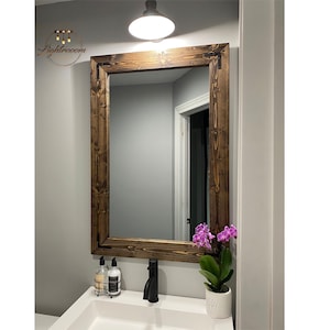 Available in 70 Sizes & 20+ Colors and Custom Sizes,Farmhouse Country Wood Frame Mirror,Dining Room,Bathroom,Vanity,Cottage Large Mirrors