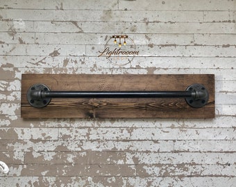 Rustic Industrial Handmade Modern Towel Holder, Pipe Bathroom, Modern Look, Workshop, Towel Rack, Towel Bar, Bathroom Decor, Handmade Item