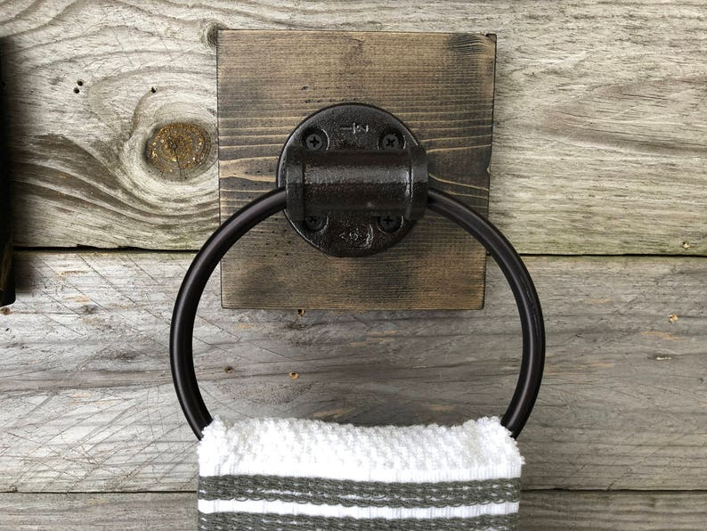 Industrial Modern Rustic Bathroom Set of 3 Bath Towel Holder Etsy