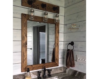 Farmhouse Bathroom Mirror Farmhouse Bathroom Mirror, Lodge Style Bathroom Mirrors