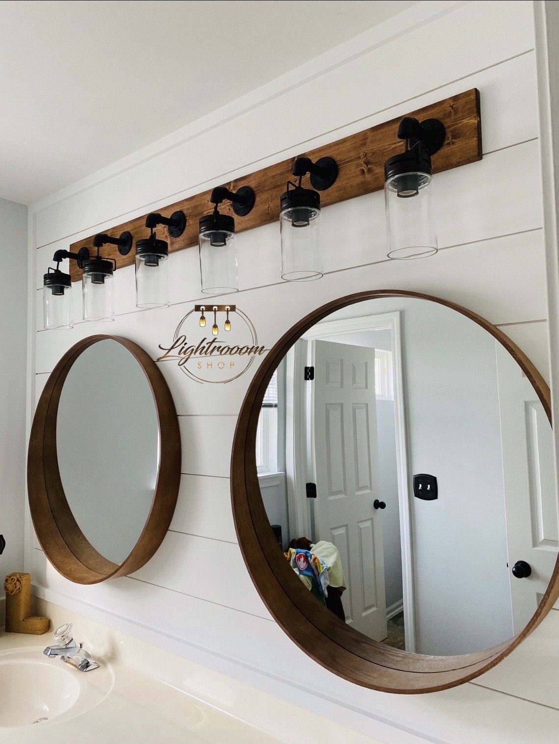 Unique Vanity Light Glass Shade Light Bathroom Fixture Etsy