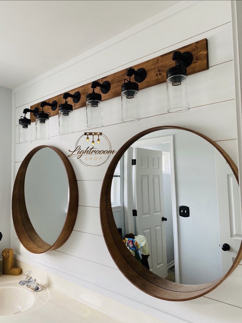 Unique Vanity Light Glass Shade Light Bathroom Fixture Etsy